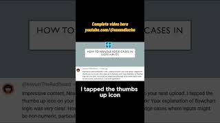 How to Handle Edge Cases in User Input #datavalidation #education #computer #pythonprogramming