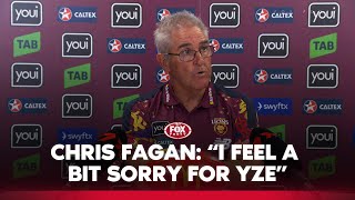 🎤 Chris Fagan 'feels sorry' for Adam Yze 😰 | Brisbane Lions press conference | Fox Footy
