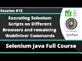 Selenium Java Training - Session 13  - WebDriver Part 2 and Executing Scripts on different browsers