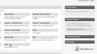 Studio Press Wordpress Tutorial Using Widgets and Adding Text