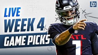 LIVE: NFL WEEK 4 GAME PICKS + FREE BETS  | PREDICTIONS, PROPS, AND PLAYS (BettingPros)