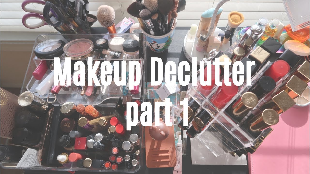 Makeup Declutter Part 1 收拾带回国的彩妆品 上集 Youtube