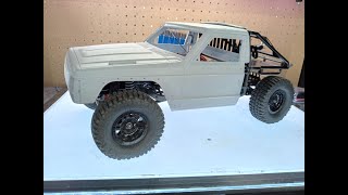 RC SCX10.2 TOP CHOP COMANCHE HARD BODY CUSTOM BODYWORK CRAWLER