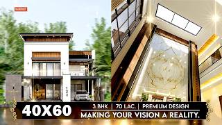 40x60 House Design 3D | 3BHK | Interior Design | 40*60 Home Design | 40 by 60 House Plan