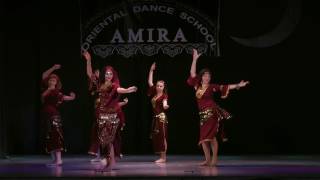 Belly  dance by Oksana Makarenko with her students "Fakerni" by Haifa Wehbe