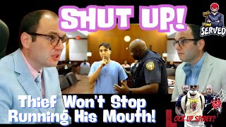 Shut Up! Defendant In Deep Water But Won't Shut His Mouth For The Judge!