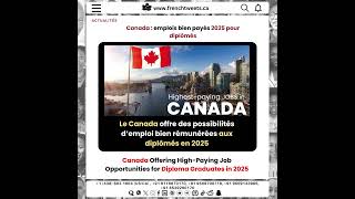 Exciting Career Prospects in Canada: High-Paying Jobs Await Diploma Graduates in 2025!