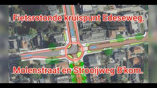 Fietsrotonde kruispunt Edeseweg, Molenstraat en Strooijweg in Bennekom