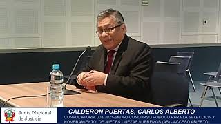 Entrevista: postulante a juez supremo Carlos Alberto Calderón Puertas | Convocatoria 3-2021-SN/JNJ