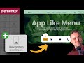 Free App-like Navigation Menu in Elementor (2024)