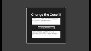 Alphabet Case Converter In JavaScript With Source Code | Source Code & Projects