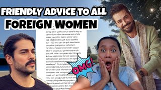 SCARY ADVICE FROM TURKISH MAN TO FOREIGN WOMEN WITH TURKISH RELATIONSHIP||COMMENT REVIEW