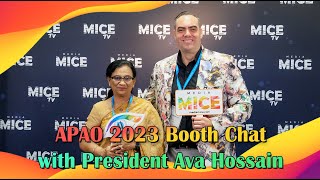 APAO 2023 Booth Chat with President Ava Hossain