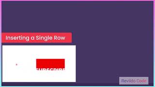 Inserting a Single Row MySQL | MySQL full course | Full tutorial for beginners | #revildo_code