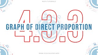 4.3.3 - Graph of Direct Proportion