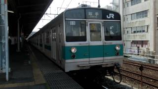 常磐緩行線203系(ﾏﾄ69)　金町発車