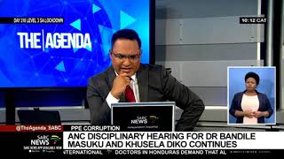 Dr Bandile Masuku, Khusela Diko's disciplinary hearing continues