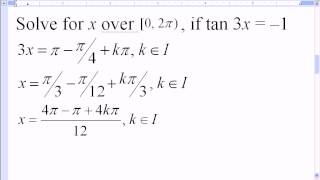 Solving more complex Trig Equations