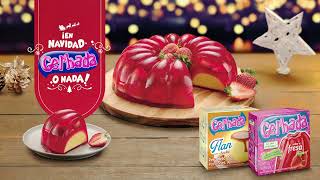 ¡En Navidad: Gel'hada o nada!: Gelatina de Fresa rellena de Flan de Leche