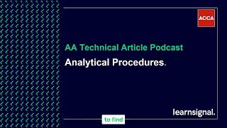 AA Technical Article Podcast: Analytical Procedures