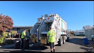 Autocar ACX Split Heil Rear Loader garbage truck - Recology Sonoma Marin