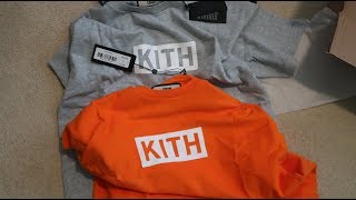 Kith Classic Logo Tee Orange + Grey Unboxing