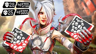 CATALYST 53 KILLS \u0026 11000 DAMAGE IN TWO GAMES (Apex Legends Gameplay)