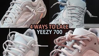 4 NEW WAYS TO LACE YEEZY 700s (Featuring Yeezy 700 'Inertia') With On Feet