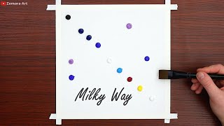 Milky Way From Earth / Acrylic Painting for Beginners / Step by Step #67