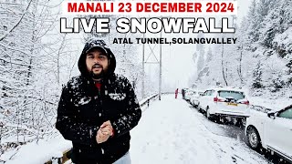 Today heavy snowfall manali || Atal Tunnel,Solangvalley live snowfall Latest video