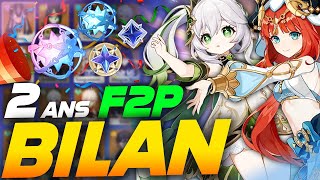 ÊTRE F2P 0€ SUR GENSHIN DEPUIS 2 ANS ! ÇA DONNE QUOI ? | Bilan, Personnages, Armes | Genshin Impact