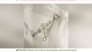 Handmade White Bow Beaded Keychain | Coquette, Rock, Ethereal Phone Charm