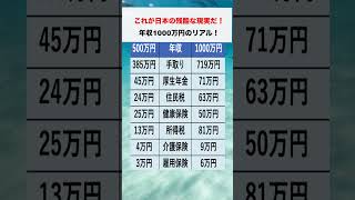 これが日本の残酷な現実だ！ 年収1000万円のリアル！＃新NISA＃配当金＃株式投資＃株主優待＃2000万＃老後＃お金持ち＃年収＃税金＃岸田＃日本＃おすすめ＃おすすめ株＃手取り＃ETF＃FIRE＃お金