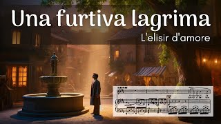 🎻Full Orchestra Accompaniment with Score🎺 // Una furtiva lagrima