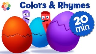 Surprise Eggs Nursery Rhymes and Color Songs for Kids | Learn Color Rhymes for Kids | BabyFirst