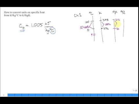 How do you convert kJ to degrees Celsius?
