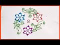 7*4 dots rangoli|Flowers🌻Rangoli|Daily Rangoli|Simple Rangoli|Kolam|Muggulu|Rangoli|Easy Rangoli