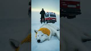 Rescue White Wolf from Barnacles in the snow! #rescue  #animals #wildliferescue