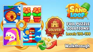 Sand Loop Gameplay: Levels 196-199 Walkthrough 🏖️ Full Puzzle Solutions!