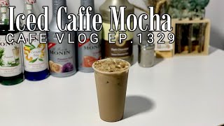 Cafe Vlog EP.1329 | Iced Caffe Mocha | Coffee mocha | Medium size | Coffee mocha recipe