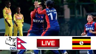 Nepal Women's vs Uganda Women's Cricket Live | Women's T20I Series | Match 1