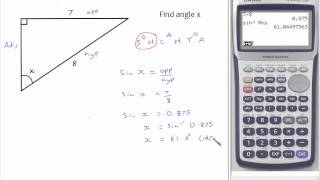 Trigonometry: finding angles in right-angled triangles