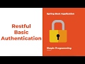 Securing Spring Boot Application | Basic Authentication | Simple Programming