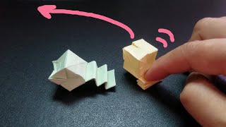 Fun decompressing jumping snake origami, simple origami handmade, DIY production