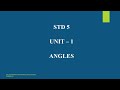 5TH STD MATHS ANGLES | CHAPTER 1 | SLN MATRICULATION SCHOOL