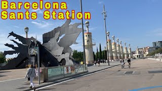 BARCELONA SANTS STATION || WALKING AROUND.