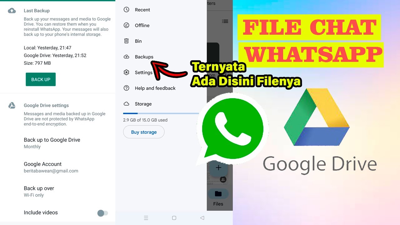 Cara Melihat Cadangan Chat Whatsapp Di Google Drive Dan Cara ...