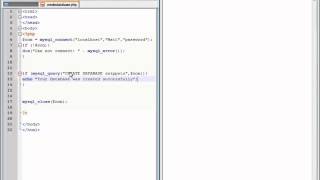 PHP Lesson 33 - Creating a MySQL Database using PHP