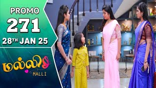 malli today promo 271 review / 28.1.2025 / malli serial 271 review