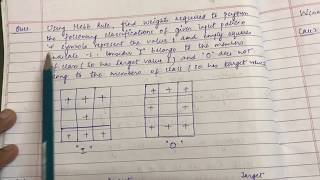 Hebb rule with solved example